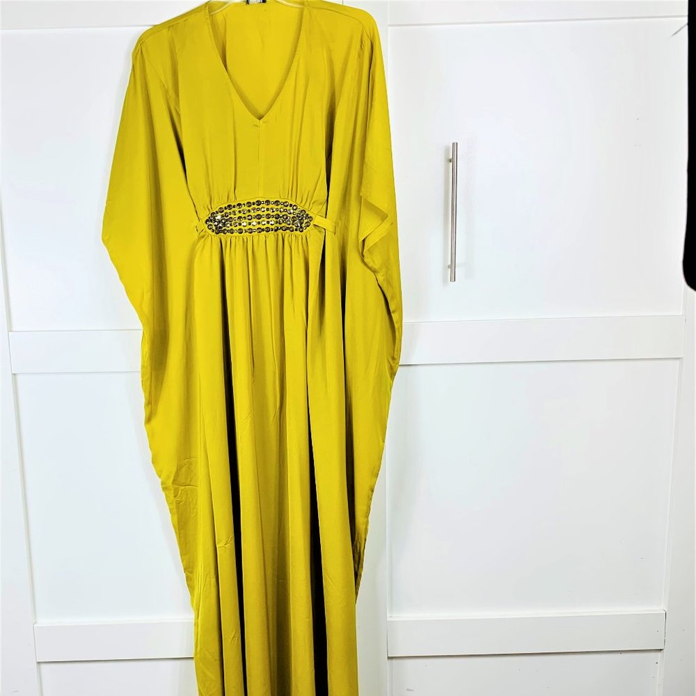 muster maxi dress with sequence waist